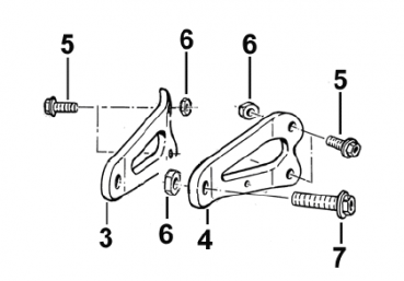 Motorhalterung Rahmen zum Zylinderkopf, rechts,  Holder, engine (Right),   # F26515