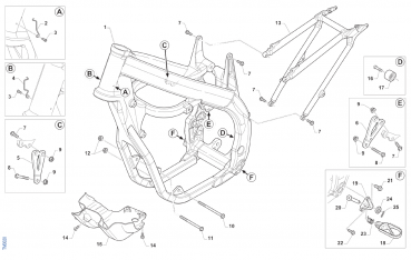 Motorhalterung Zylinderkopf 250Fi TWIN rechts, # F26690