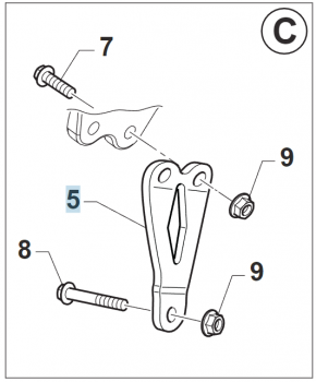 Motorhalterung an Zylinderkopf 450SMX Kit rechts, # F26722`