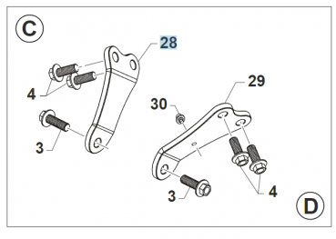 Motorhalterung an Zylinderkopf 4T 300 links . # F26744`