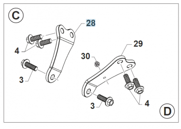 Motorhalterung an Zylinderkopf 4T 300 links , # F26744.