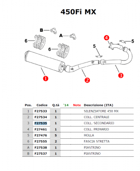 Krümmerrohr  450Fi MX M.12 HGS # F27535
