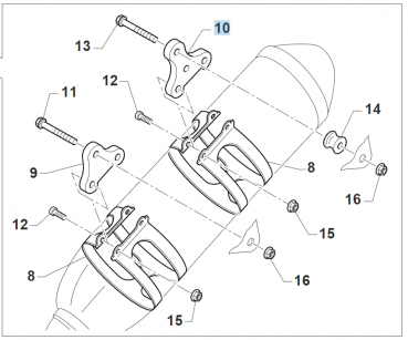 Halter Schalldämpfer 250E/450  2015, # F27571,