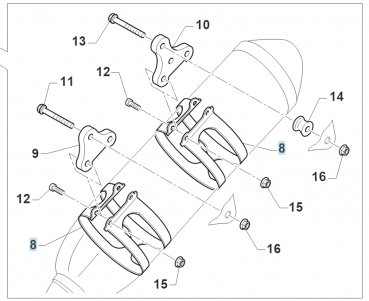 Halter fuer Halteband Schalldämpfer # F27572,