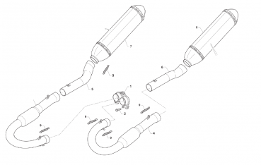 Auspuffflansch 450 Fi Twinpipe, # F27619.