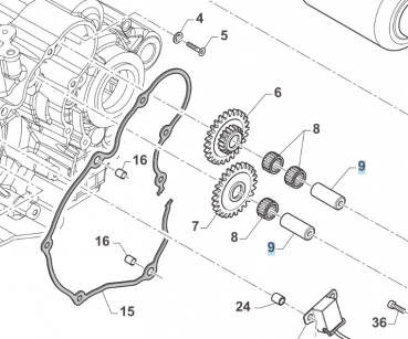 Welle,  Achse für E-Startsystem. # F28568`
