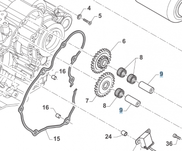 Welle,  Achse für E-Startsystem, # F28568.