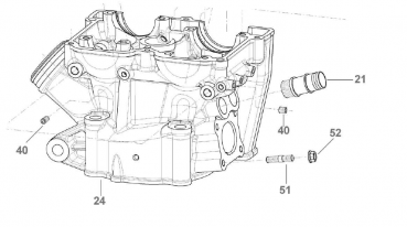 Wasseranschluß Zylinderkopf 250 F und Fi , # F28671;