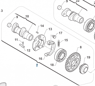 Nockenwelle Auslaß S4 CPL SMX, # F28683`