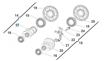 Nockenwelle Einlass. 34,5 FA 4, # F28709.