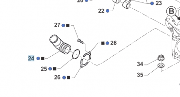 Anschluss Kühlwasserschlauch Zylinderkopf , # F28841.