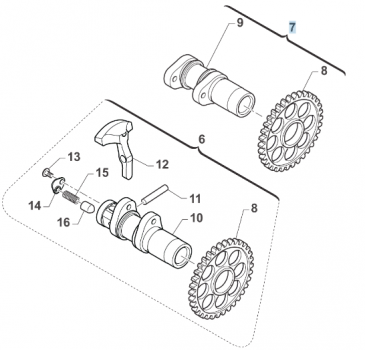 Nockenwelle Einlass, 250/300 Twin. # F28846`