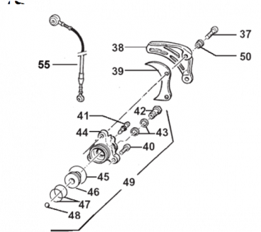 Gehäuse Kupplungsnehmer 4T mod.04 bis 2008, # F30789`