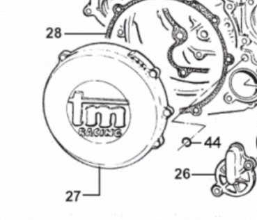 Kupplungsdeckel  4T mod 04. # F30791` Artikel ist ersetzt,  Bitte F30795 bestellen