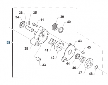 Ölpumpe kpl 4T 450. # F32508.450`