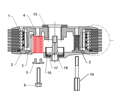 Feder Kupplung  A.S.ADLER (RC), # F35537;