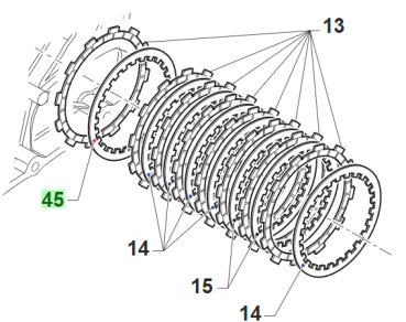 Stahlscheibe Kupplung 1.5 mm 250Fi / 300Fi. # F35541`