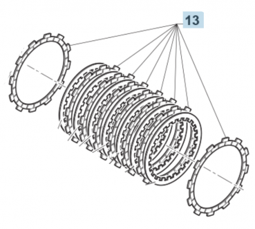 Kupplungsscheibe  2T/4T, 3.00. # F35589`