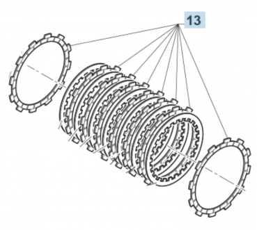 Kupplungsscheibe  2T/4T, 3.00; # F35589`