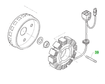 Stehbolzen M5/M4 Stator KOK. # F49836`