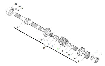 Zahnrad 3/4aA.P.Z16/20 300. # F40103`
