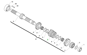 Getriebedoppelrad 3a/4a VEL.Z20/22 A.P.250N. # F40895.1`