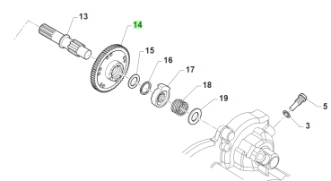 Kickstarterzahnrad 4T 250/300 Twin, # F40908`