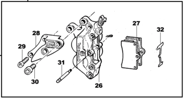 Adapter für Bremszange vorne. BREMBO SM, # F69513`
