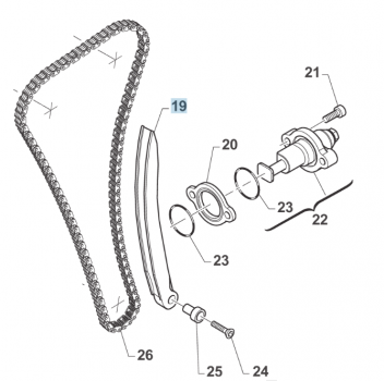 Steuerkettenleitschiene SMK, spannerseitig ,# F70380;