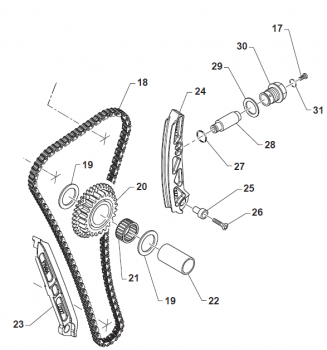 Gleitschiene Steuerkette  EVO3 MX. # F70404