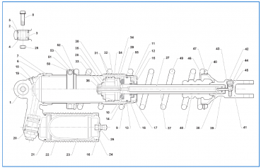 Stickstoffblase / Bladder, 105mm für TM Racing Stoßdämpfer,  # F72452.