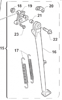 Federhalteblech für Seitenständer ab mod 2008. # F73450`
