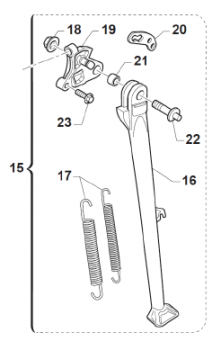 Seitenständer Enduro kpl. 2008 - 2021. # F73451`