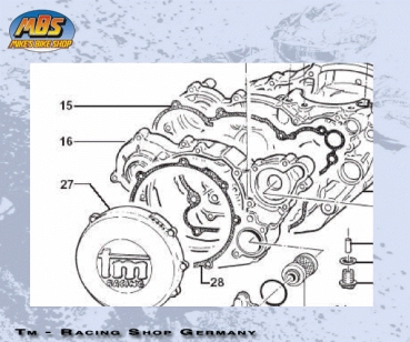 Dichtung Kupplungsgehäuse 4T. # F05805.