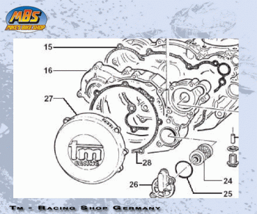 Dichtung Kupplungsdeckel 4T, # F05806.