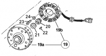 Rotor Generator Kokusan, 4T e.s ab mod 08. # F15477.01`