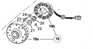 Rotor Generator Kokusan, 4T e.s ab mod 08, # F15477.01;