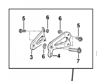 Holder, engine (left),   #F26440