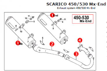 Auspuffstutzen Primär 450 MX/E/RC M.04