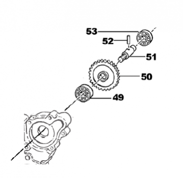 Welle Wasserpumpe 4T. # F28660´