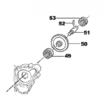 Welle Wasserpumpe 4T , # F28660´