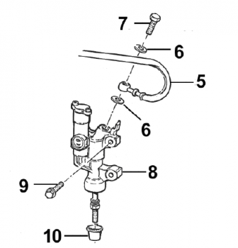 Bremsleitung hinten SMX, #F69520; der Artikel ist ersetzt durch # F69523;