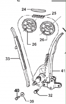 Kettengleitschiene für Steuerkette. # F70338`
