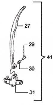 Kettengleitschiene für Steuerkette kpl, Spannerseitig , # F70348`