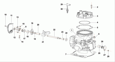 Gasket, Cylinder 250 cc, ab mod 2015, 0,50, # 05280.50`