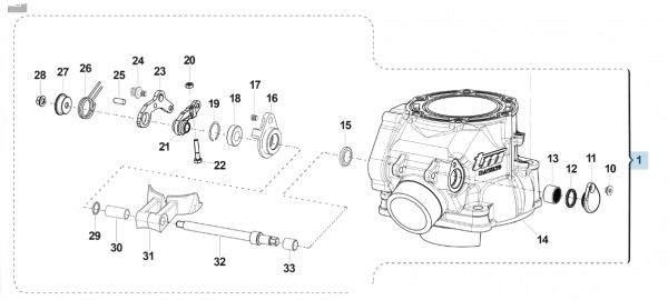 Zylinder 300 MX/End 2T CPL 19-, # 01268.