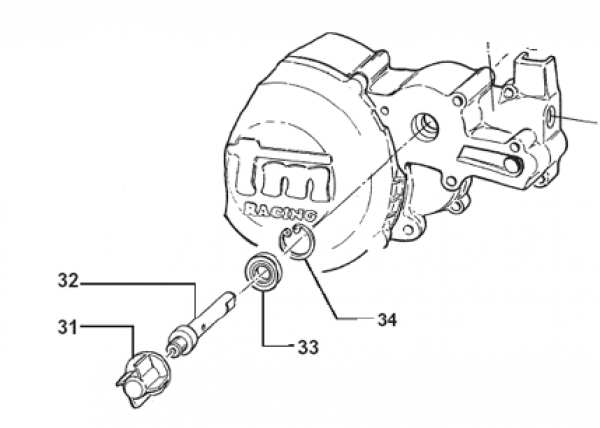 Wellendichtring Wasserpumpe / Schaltwelle. # 04004`