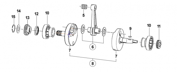 Wellendichtring KW links u. rechts 125cc, 250/300 links  2015. # 04035`