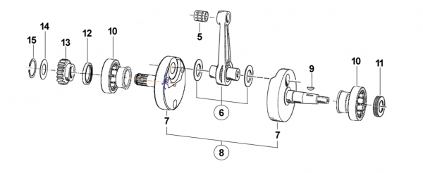 Wellendichtring KW links u. rechts 125cc, 250/300 links  2015, # 04035`