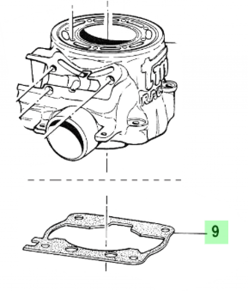 Zylinderfußdichtung 250cc 2T  Mod. 1994/2013  0.4mm.# 05252`